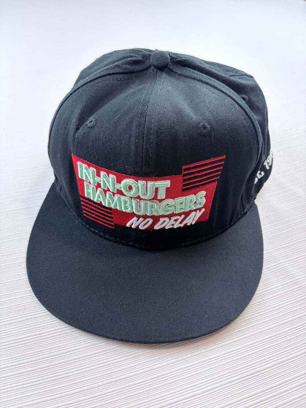In-N-Out Burger No Delay Snapback Hat Black One Size
